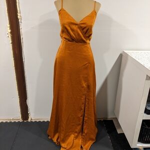 Lulu's Burnt Orange Constantine Maxi Dress